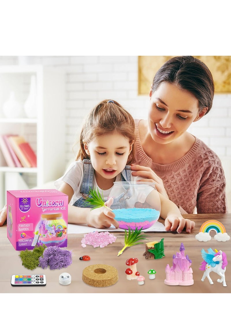 مجموعة أدوات فنية يدوية على شكل يونيكورن للأطفال والبنات، ألعاب يدوية الصنع على شكل يونيكورن مع إضاءة، هدايا عيد ميلاد على شكل يونيكورن للبنات من سن 4 إلى 12 عامًا - Image 5