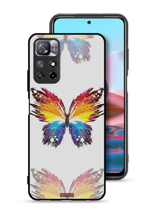Tolwak Xiaomi Redmi Note 11 4G Protective Case Cover Digital Art Simple Background Minimalism Butterfly - Image 1