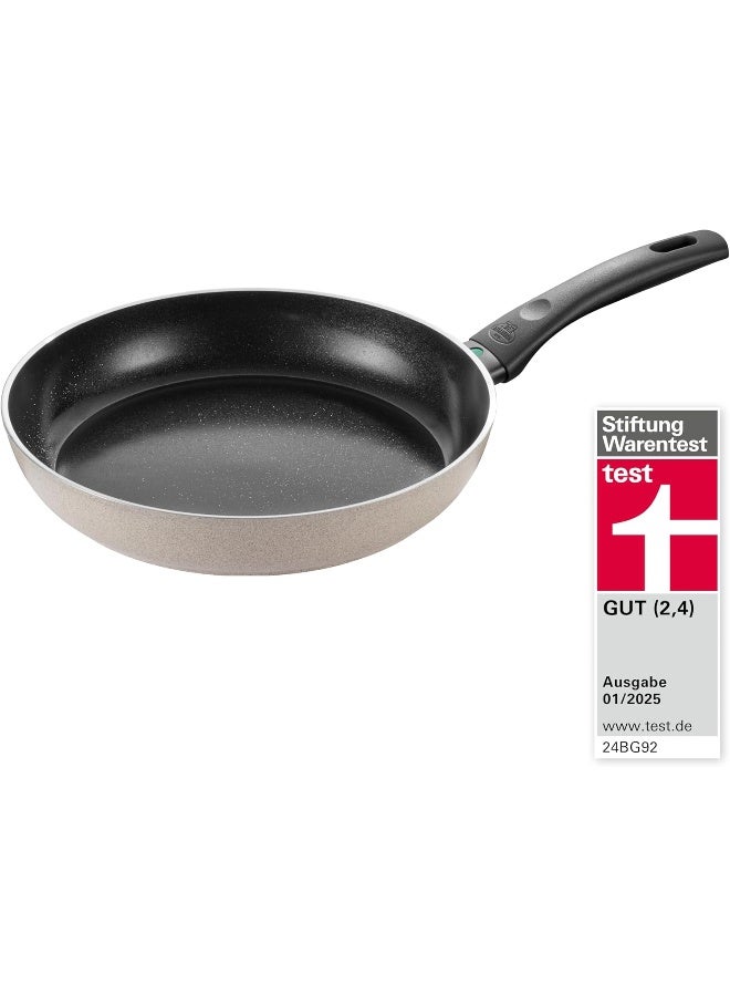 BALLARINI Ledro Frying Pan 28 cm Aluminium Induction Ceramic Non-Stick Coating Thermopoint Made in Italy Beige - Image 1