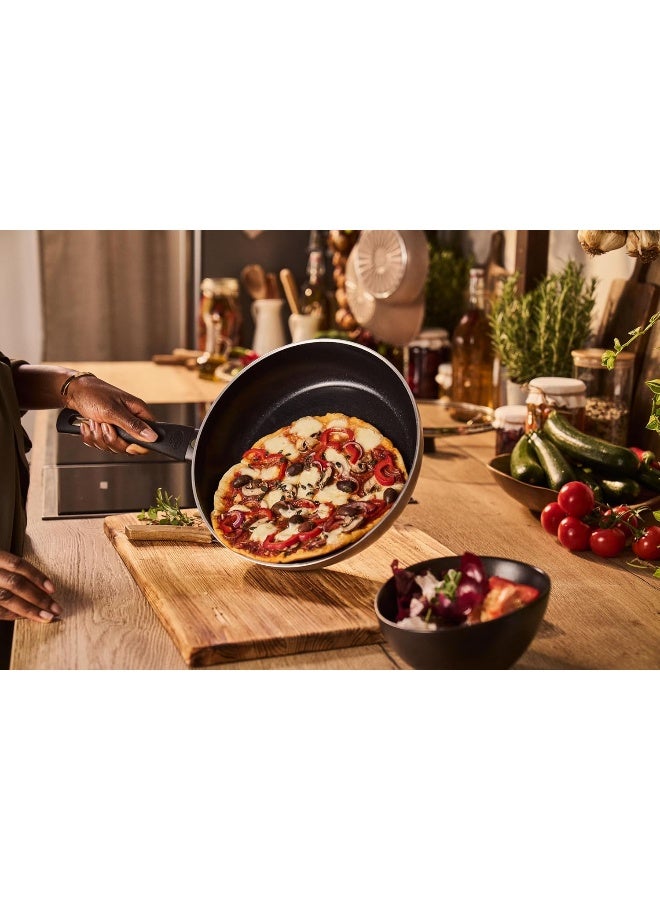 BALLARINI Ledro Frying Pan 28 cm Aluminium Induction Ceramic Non-Stick Coating Thermopoint Made in Italy Beige - Image 5