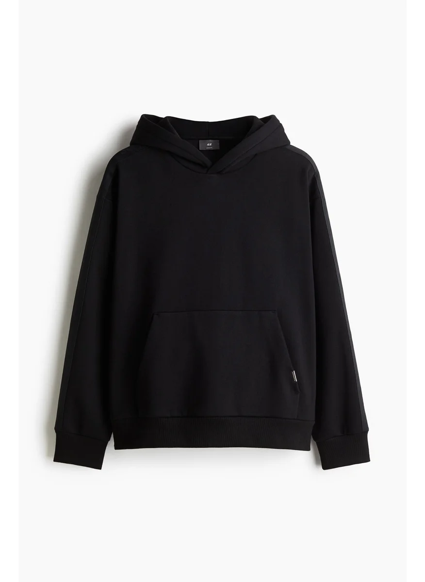 H&M Loose Fit Hoodie With Sidestripes