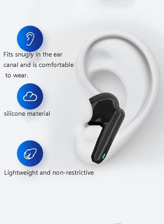 نيوترل سماعة أذن قابلة لإعادة الشحن ومزودة بتقنية تقليل الضوضاء الذكية ومضخم صوت، تساعد على تحسين السمع، بتصميم راقي ومريح، تكاد تكون غير مرئية (لون أسود) - Image 3