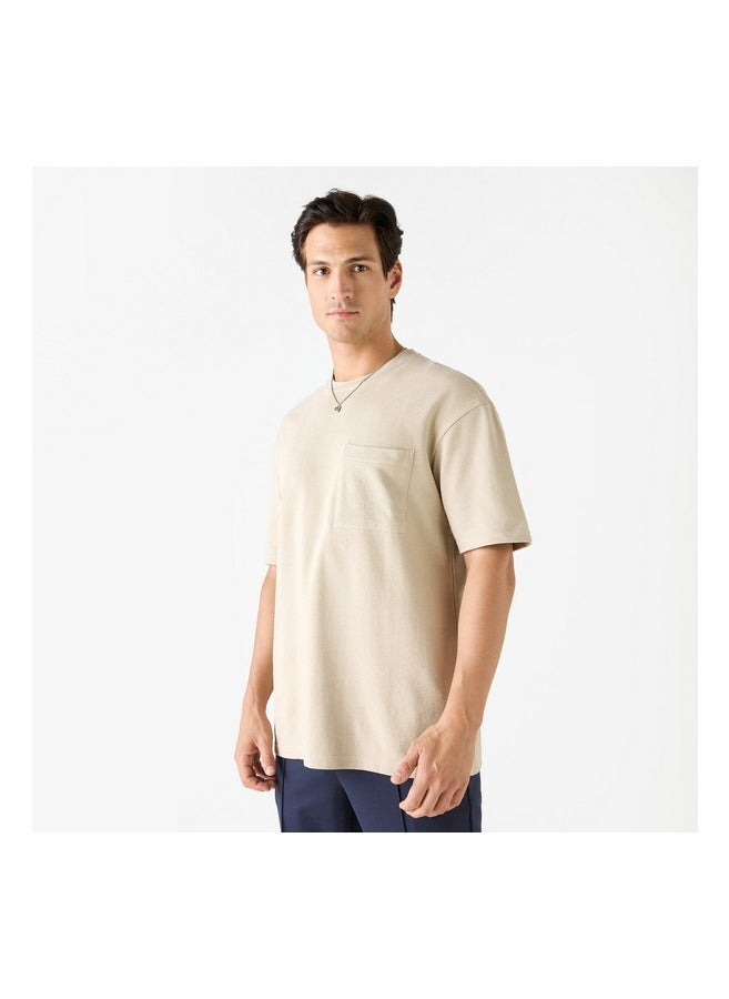 Iconic Textured Crew Neck T-Shirt  - Image 1
