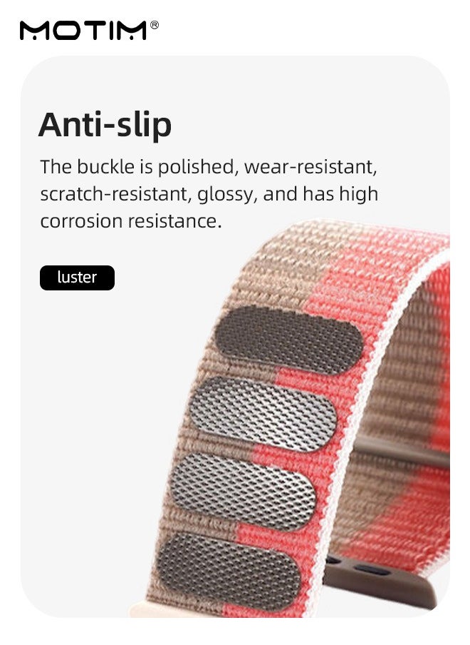 Motim - Nylon Loop Band Compatible with Apple Watch 49 mm 45 mm 44 mm 42 mm, Adjustable Braided Sport Strap, Replacement Band Women Men for iWatch Ultra/SE Series 9/8/7/6/5/4/3/2/1 - Image 1