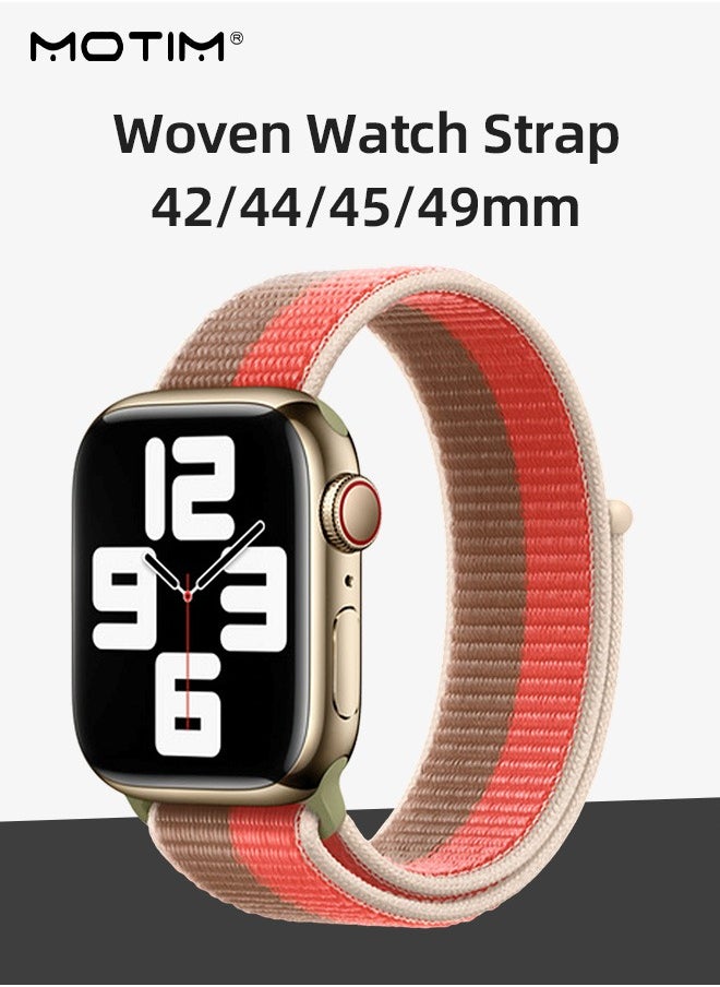 Motim - Nylon Loop Band Compatible with Apple Watch 49 mm 45 mm 44 mm 42 mm, Adjustable Braided Sport Strap, Replacement Band Women Men for iWatch Ultra/SE Series 9/8/7/6/5/4/3/2/1 - Image 1