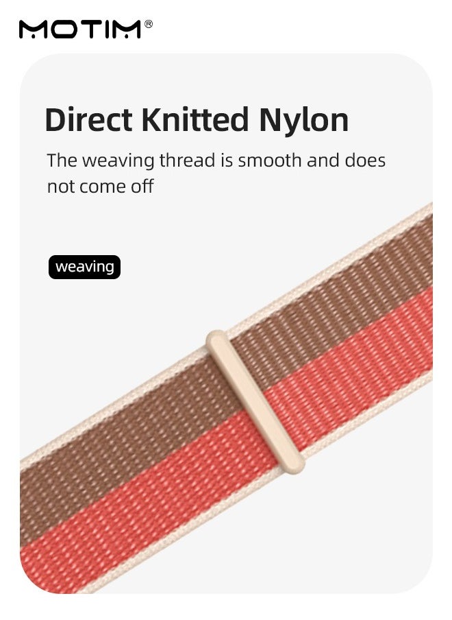 Motim - Nylon Loop Band Compatible with Apple Watch 49 mm 45 mm 44 mm 42 mm, Adjustable Braided Sport Strap, Replacement Band Women Men for iWatch Ultra/SE Series 9/8/7/6/5/4/3/2/1 - Image 1