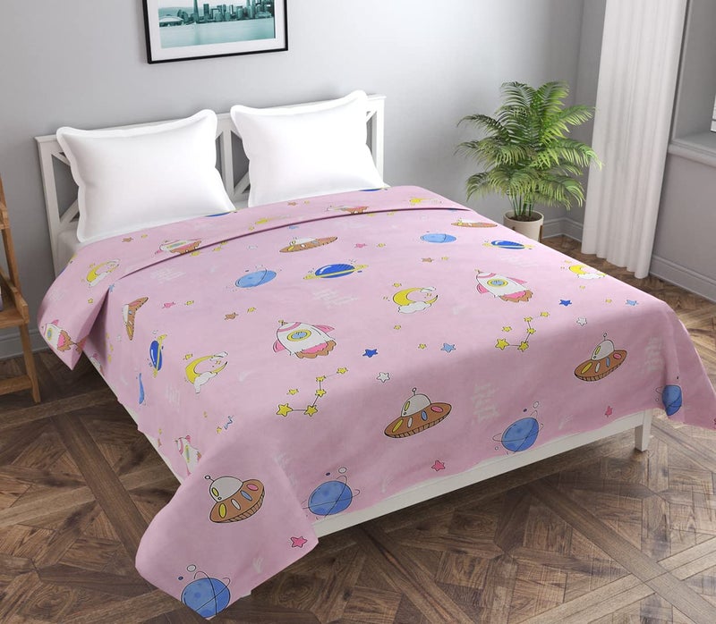 MORADO Premium Glace Cotton Double Bed King Size Quilt Cover/Duvet Cover/Rajai Cover/Blanket Cover with Zipper (90X100 Inch, Purple) - Image 1
