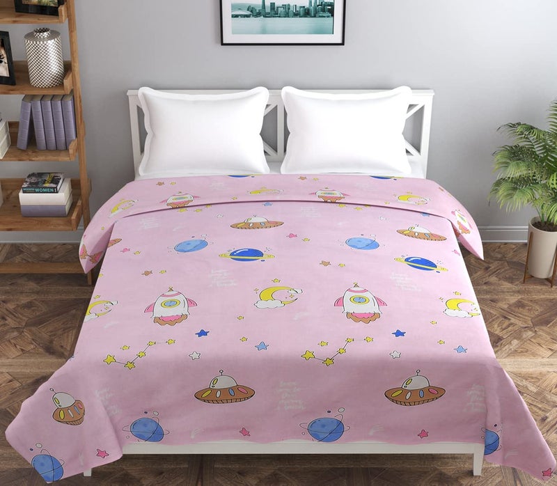 MORADO Premium Glace Cotton Double Bed King Size Quilt Cover/Duvet Cover/Rajai Cover/Blanket Cover with Zipper (90X100 Inch, Purple) - Image 2
