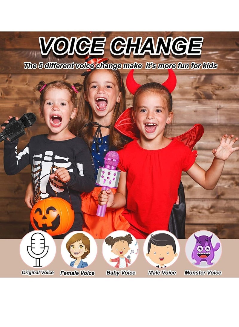 Beauenty Toys for 3 16 Years Old Girls Gifts,Karaoke Microphone for Kids Age 4 12,Best Fun Birthday Gifts for 5 6 7 8 9 10 11 Years Teens Girl Boys, Purple  - Image 5