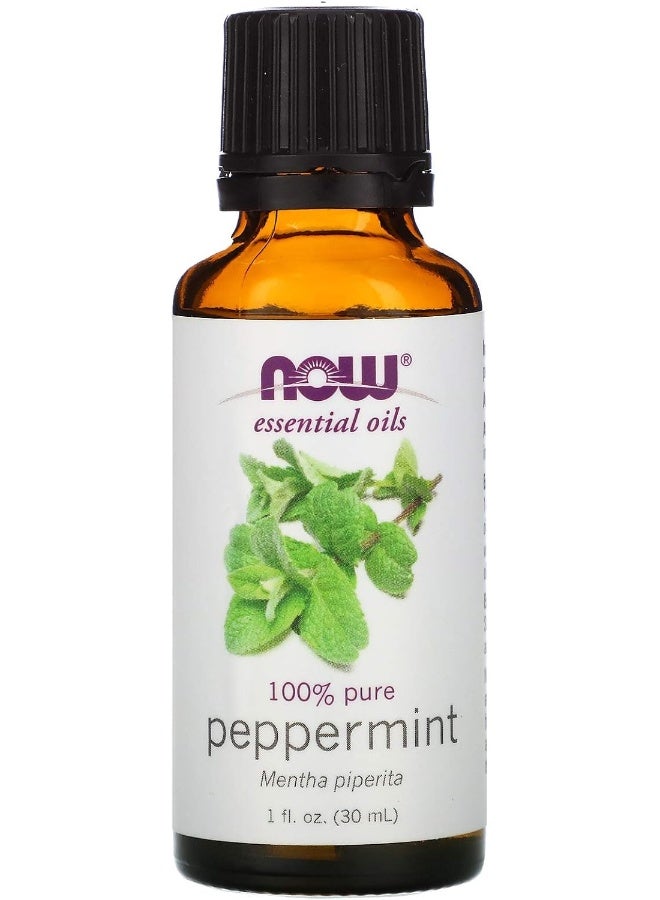 NOW 100% Pure Peppermint Oil, 1 ounce - Image 1