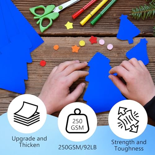 Bazyrock 20 Sheets Blue Metallic Cardstock Paper 8.5 x 11in,250GSM Mirror Finish Surface Foil Board Perfect for Crafting, Invitations & Decorations (Blue) - Image 4
