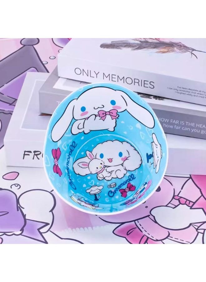 Sanrio Cinnamoroll Cute Bunny Design Bowl, Blue and White, Decorative Dish  - Image 2
