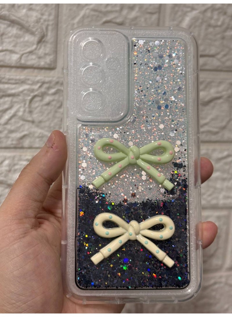 غطاء خلفي مع فيونكة متوافق مع هاتف سامسونج A54 - Image 1