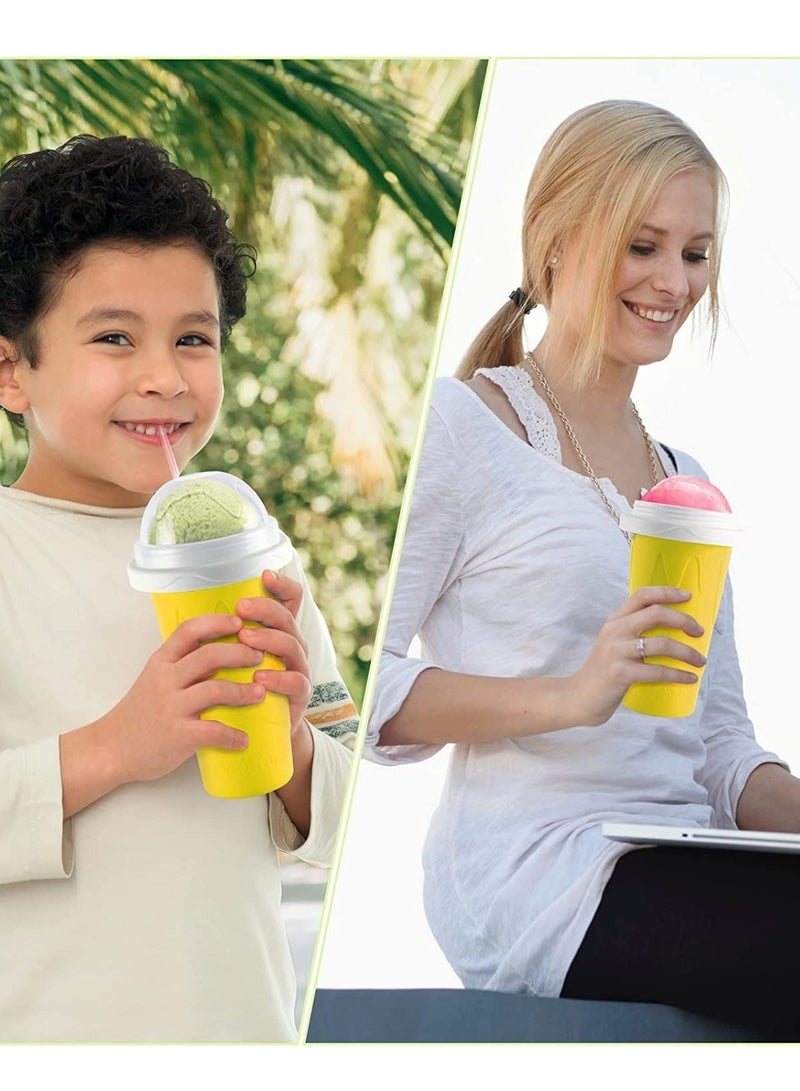Frozen Magic Slushy Maker Squeeze Cup, Portable Silica Freeze Mug for Milkshake Slush and Ice Cream Smoothie, Quick Frozen Smoothies Slushy Ice Cream Maker with Dome Lids - Image 3