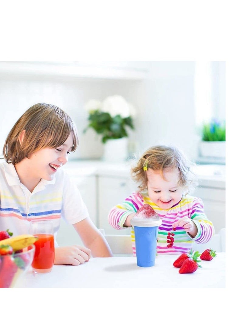 Frozen Magic Slushy Maker Squeeze Cup, Portable Silica Freeze Mug for Milkshake Slush and Ice Cream Smoothie, Quick Frozen Smoothies Slushy Ice Cream Maker with Dome Lids - Image 2