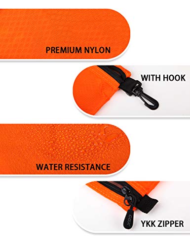 GOX Small Toiletry Bag for Men Bulk Cosmetic Bag Dopp Kit Carry On Zipper Pouch Organization Nylon Small Packing Sack Water Repellent(Orange) - Image 5