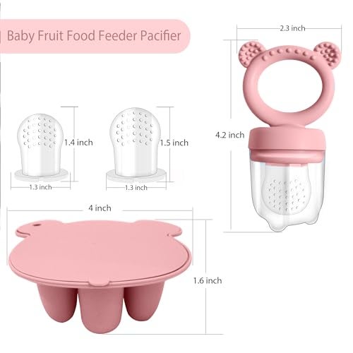 BigSpinach Silicone Baby Food Freezer Tray with Teething Popsicle Molds - Baby Fruit Feeder and Breastmilk Teether Combo - Image 4