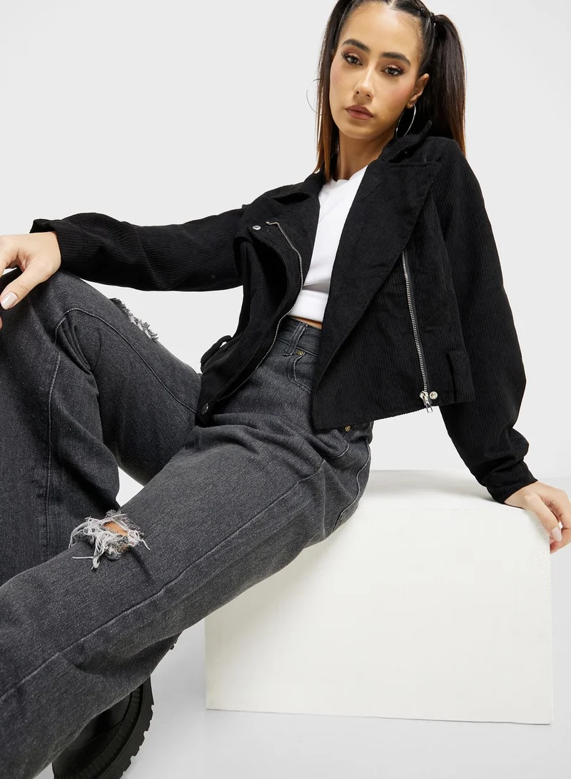 Ginger Corduroy Biker Jacket