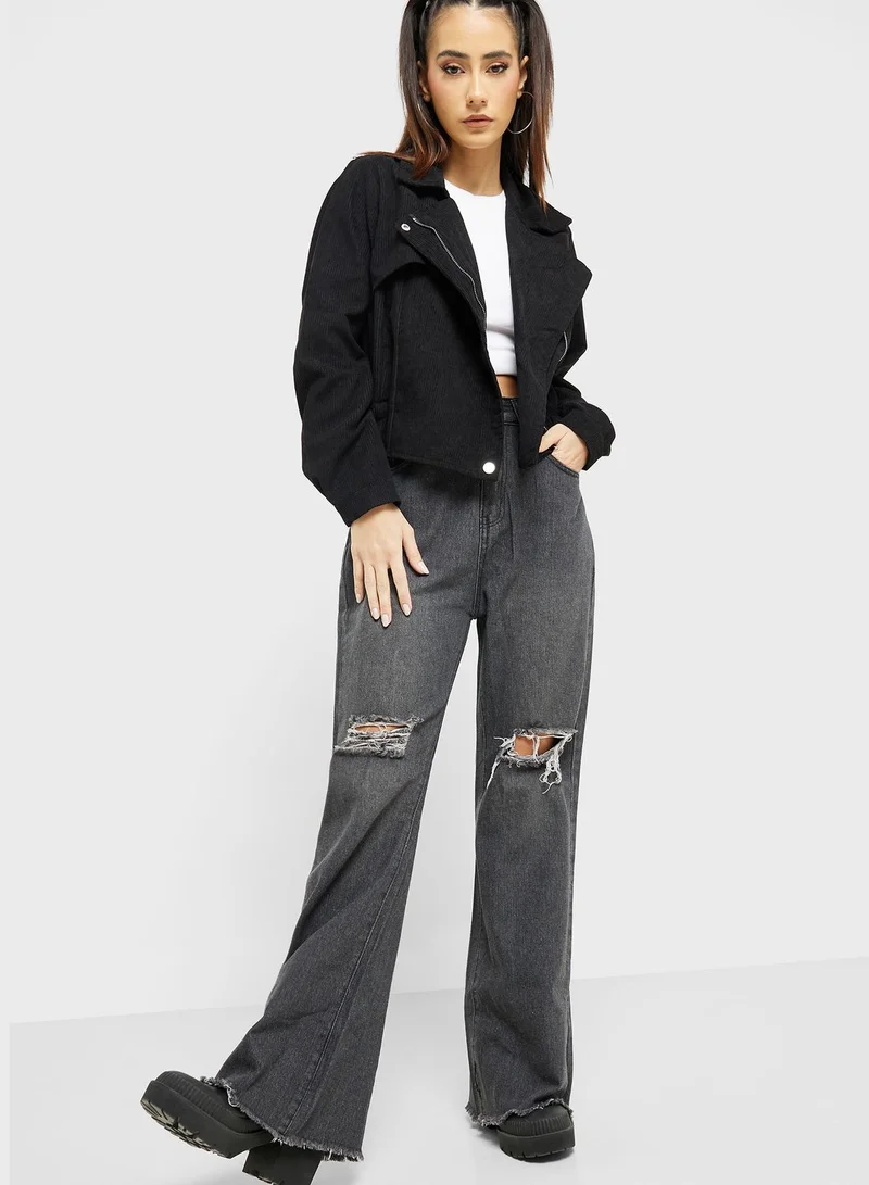 Ginger Corduroy Biker Jacket