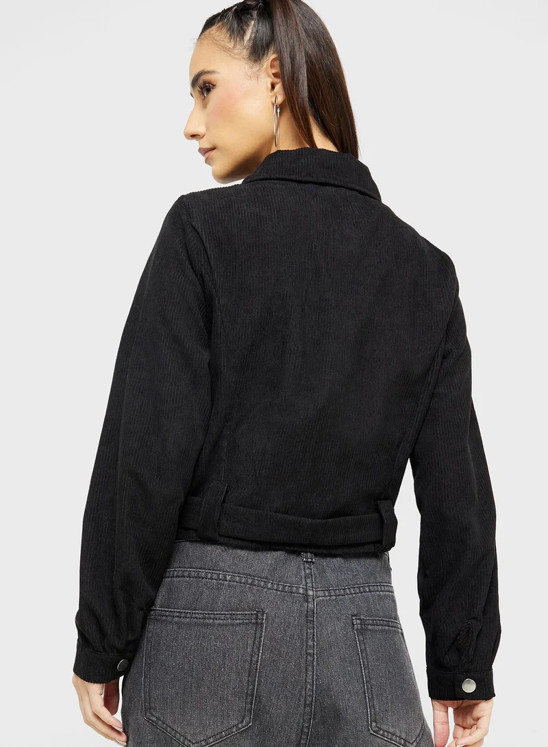 Ginger Corduroy Biker Jacket