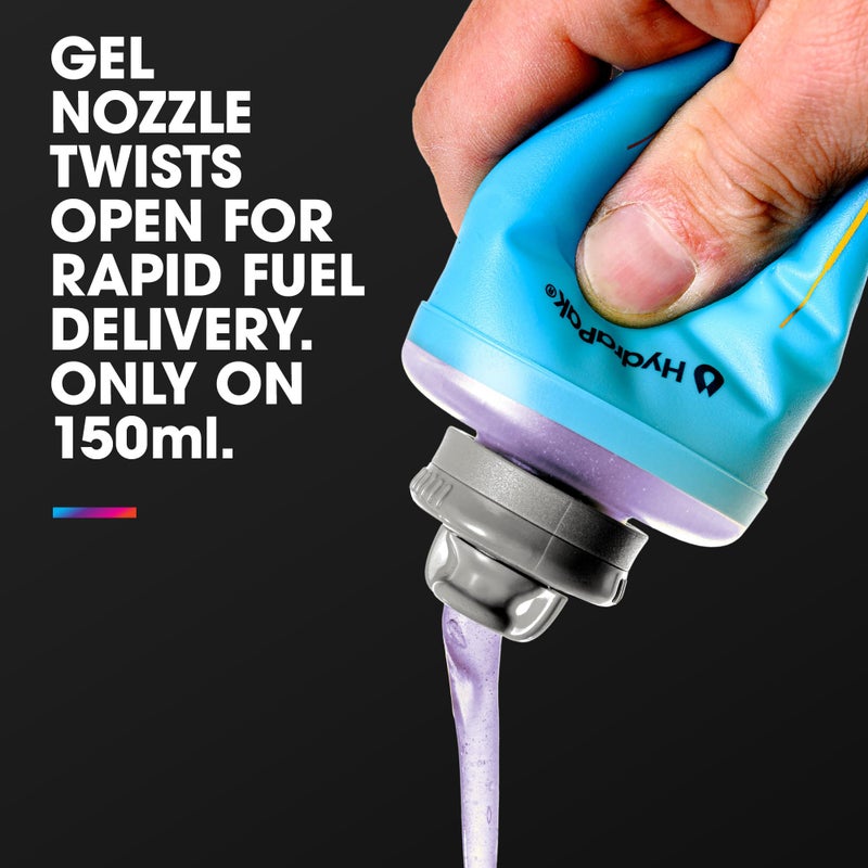 HydraPak SoftFlask 150ml 2-Pack - Collapsible Nutrition Flask - BPA Free, Easy Open Gel Nozzle, Foldable, Lightweight - Image 3