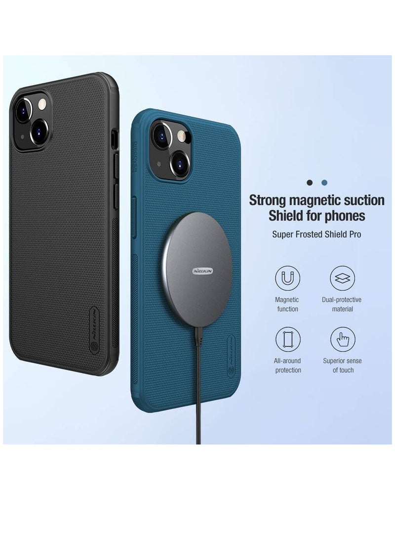 Nillkin Super Frosted Shield Pro Magnetic Magsafe Back Case Cover For iPhone 15 Plus 6.7 Inch Black  - Image 4