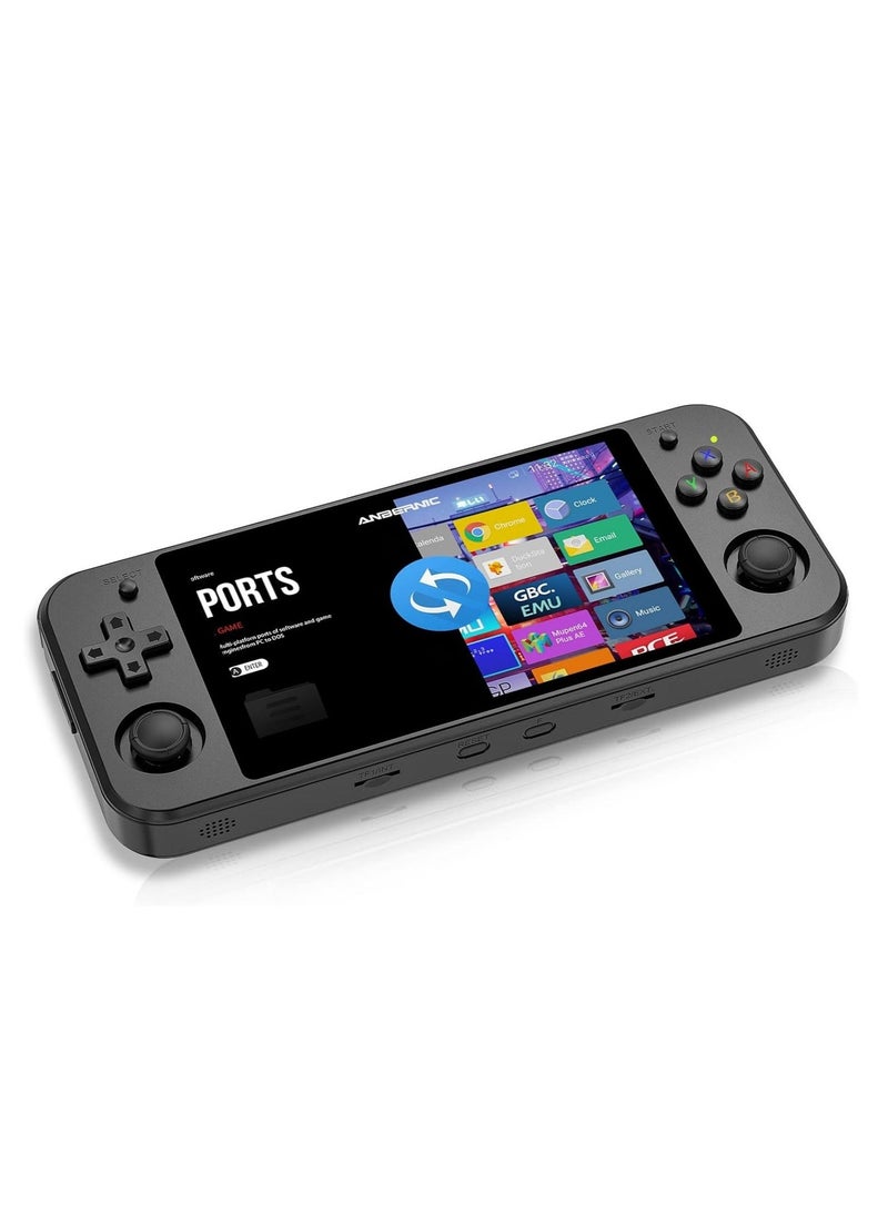 ANBERNIC  - RG552 Handheld Android/Linux Dual System Game Console, High-Speed EMMC 5.1, Built-in 6400 mAh Battery, 5.36-inch Touch Screen (16+128GB, 21000+ Games, Black) - Image 1