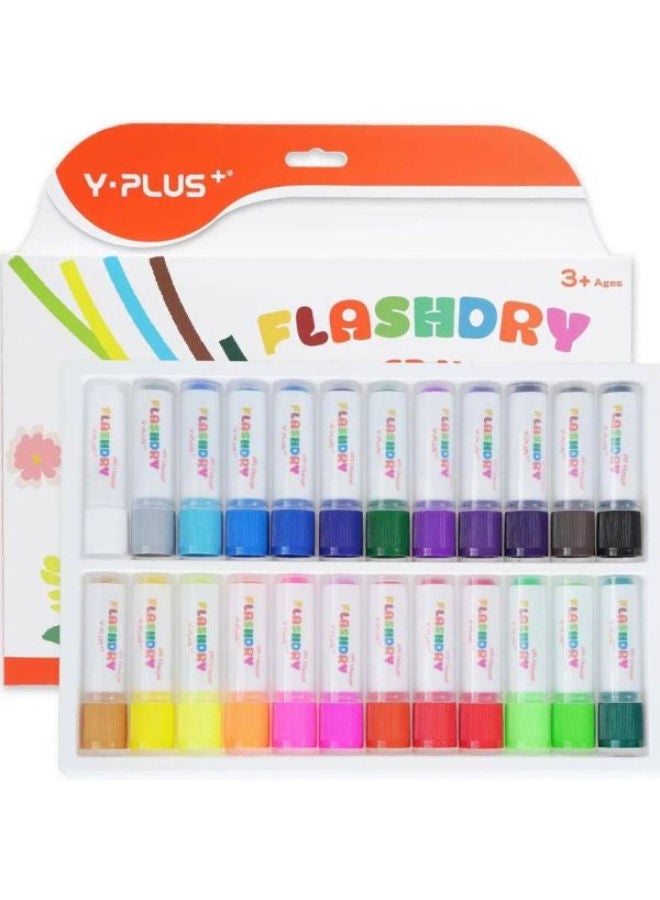 واي بلس طقم ألوان جل Marker Crayons سريع الجفاف – 24 لون - Image 2