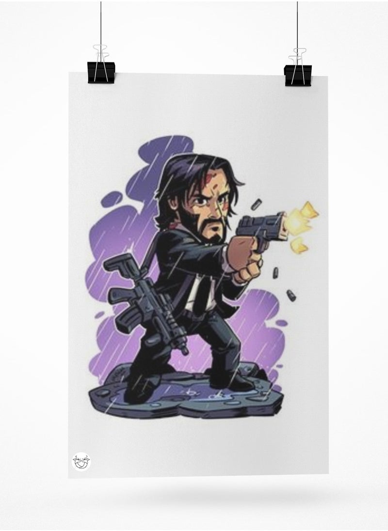 Reeman Design Poster with John Wick character design 