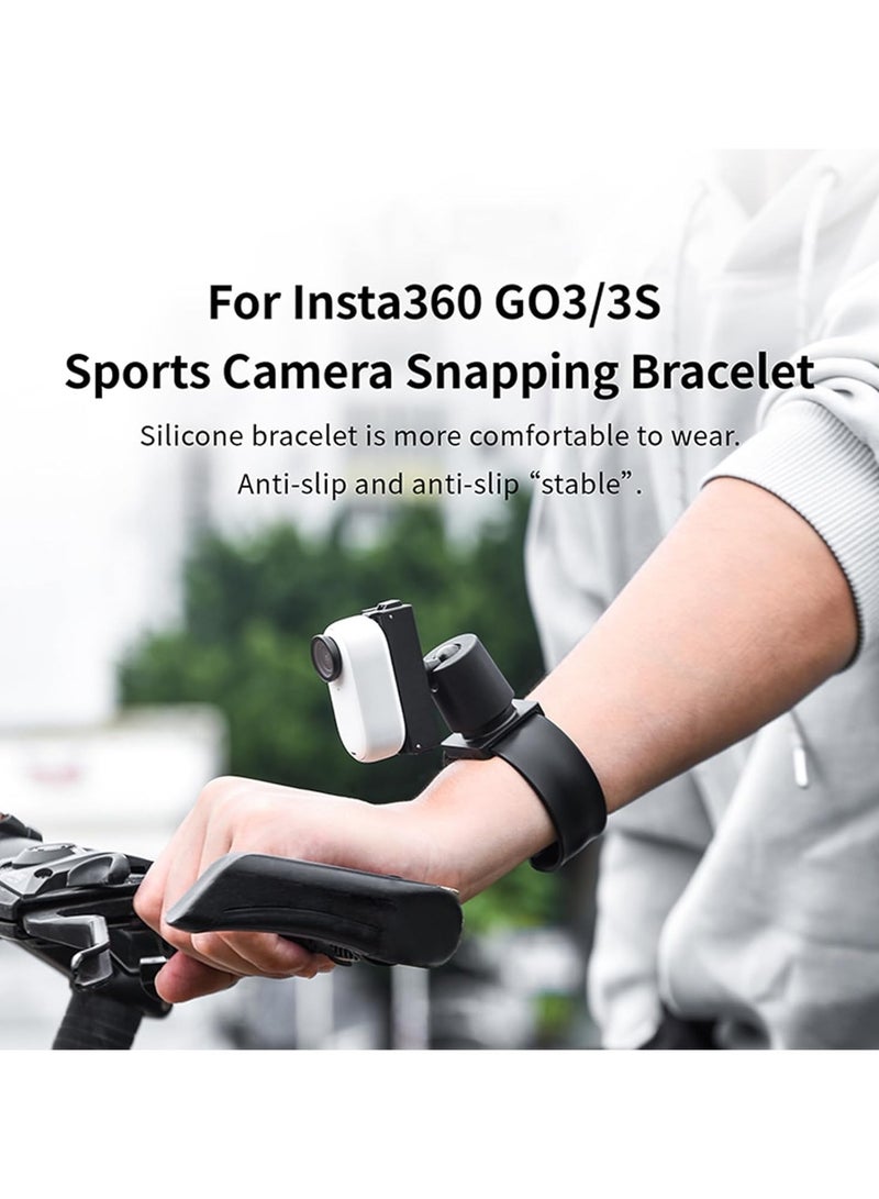 General Wrist Mount Bracket for Insta360 GO 3/GO 3S |Magnetic Quick Release Thumb Camera Mount |Silicone Wrist Strap for Vlogging, Cycling, Backpacking |Insta360 GO 3S Accessories  - Image 2