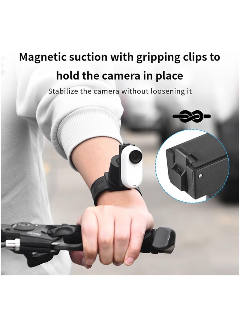 General Wrist Mount Bracket for Insta360 GO 3/GO 3S |Magnetic Quick Release Thumb Camera Mount |Silicone Wrist Strap for Vlogging, Cycling, Backpacking |Insta360 GO 3S Accessories  - Image 3