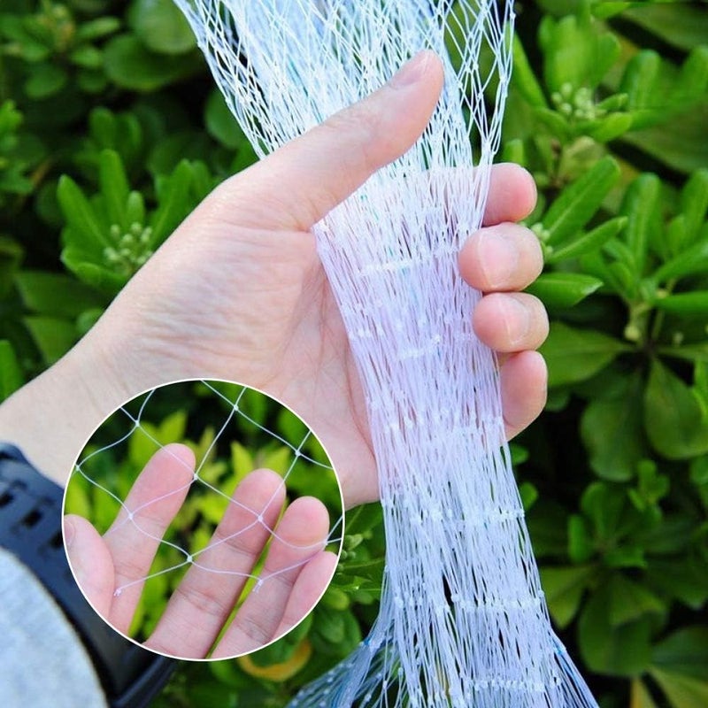 GWHOLE شبكة حديقة 9.8 × 26 قدم مع شبكة مربعة 1 بوصة مع رباط كابل لحماية الفواكه والخضروات وأشجار النباتات، بيضاء - Image 4