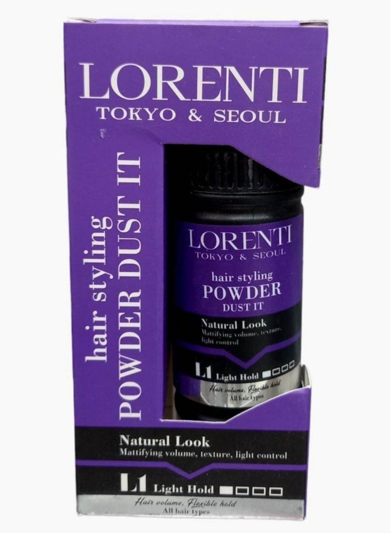لورنتي بودرة تصفيف الشعر من لورينتي تساعد على تطويل الشعر وتجعل له ملمس ناعم 20جرام - Image 1
