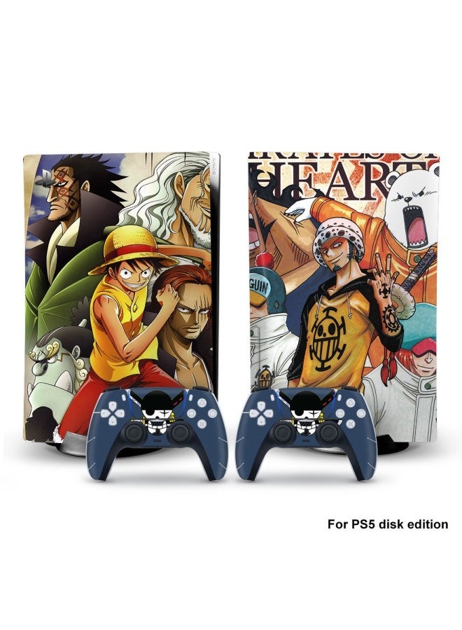 Ps5 Host Game Console Sticker Ps5 Pain Sticker Color Sticker Film Protective Film Optical Drive Version Of The Sticker Film-Color:PS5dg-0001 - Image 1