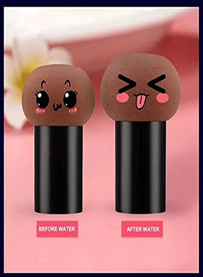 SUNISA Mushroom Head Beauty Blender Soft Powder Puff For Makeup,Foundation Bledner Multicolour - (Pack of 2) - Image 4