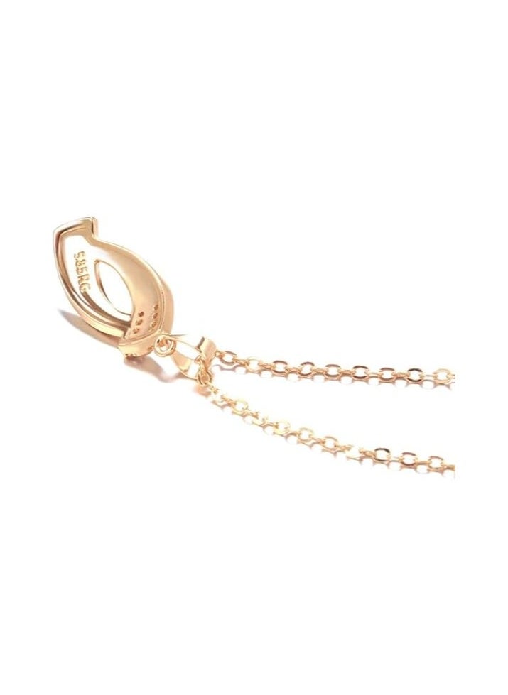 FIRST PRO Elegant 18K Rose Gold Plated Jewelry Set with Zircon Gems: Dainty Halo Pendant Necklace and Earrings for Women - Perfect Gifts for Anniversary, Wedding, Birthday, Mother's Day  - Image 3