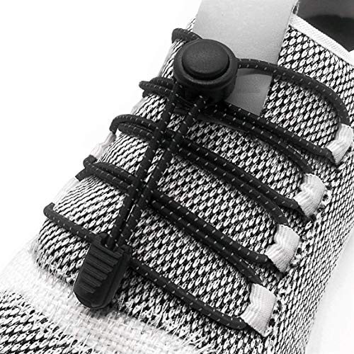 iLiveX No Tie Shoelaces - Tieless Elastic Shoe Laces - Strong Lock Shoelaces for Sneakers - One Size Fits All for Adults and Kids(Black) - Image 2
