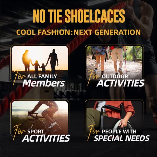 iLiveX No Tie Shoelaces - Tieless Elastic Shoe Laces - Strong Lock Shoelaces for Sneakers - One Size Fits All for Adults and Kids(Black) - Image 5