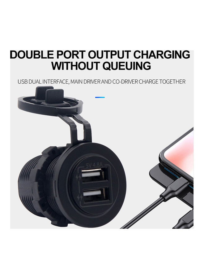 نيبمينينت Dual USB Charger Socket Waterproof Power Outlet - Image 4