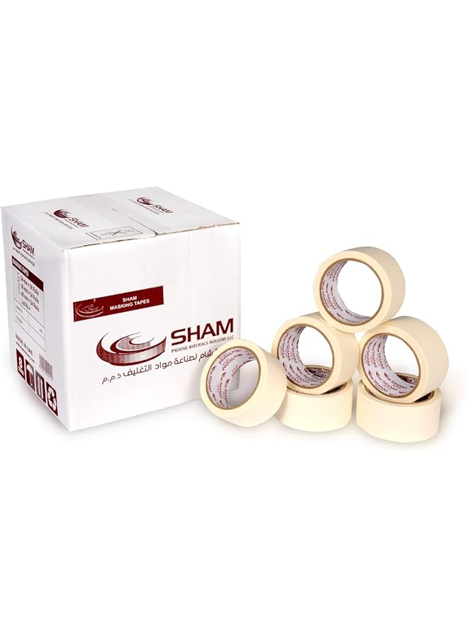 Sham Pack Sham Masking Tape, 15 yd x 1 inch, Pack of 3 Rolls - Image 1