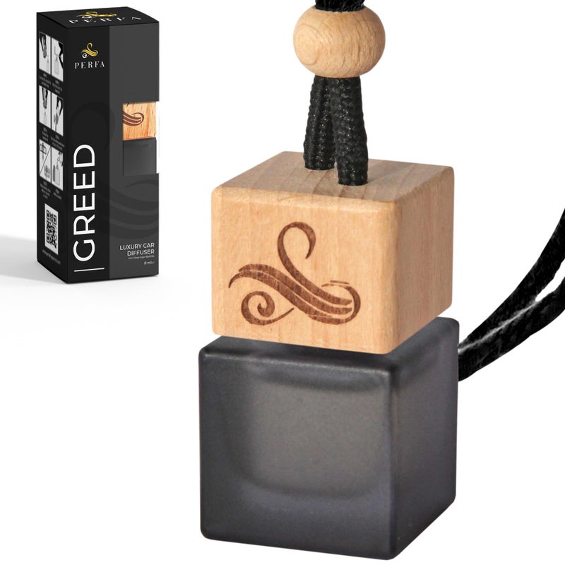 Perfa Greed Car Air Freshener for Men | Aventos Perfume Inspired Fragrances | Strong Car Freshener with Odour Eliminator Technology | Creed Air Freshener | Long Lasting Automotive Freshener by Perfa - Image 1