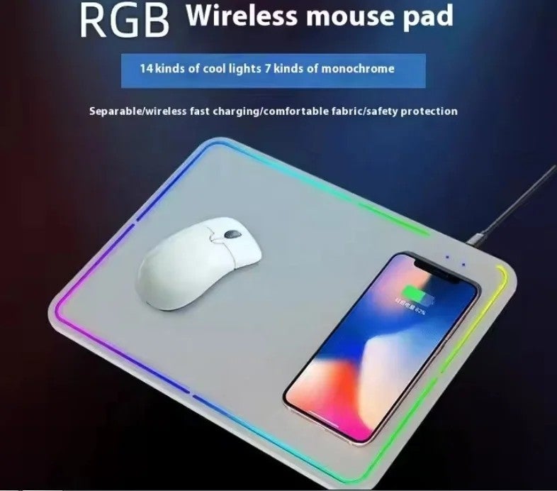 Y&D Hot Fast Wireless Charging Gaming Mouse Pad 15W Desk Pad Non-Slip Computer Mouse Mat - Image 4