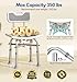 Bluelog Shower Chair with Back for Elderly and Disabled Shower Seat Bench Stool Adjustable Height 350 lbs Capacity Rectangular - Image 4