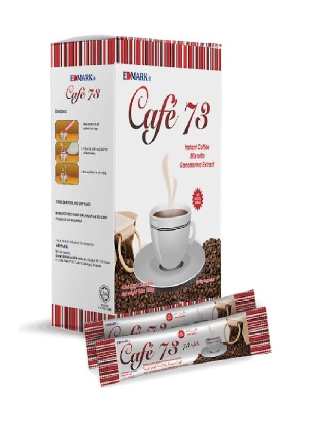 Edmark Sugar Free With Ganoderma Extract Coffee 73 Sachets Coffee, Arabica and Robusta Blend, Healthier Alternative, Light Brown, 12g × 20 - Image 1