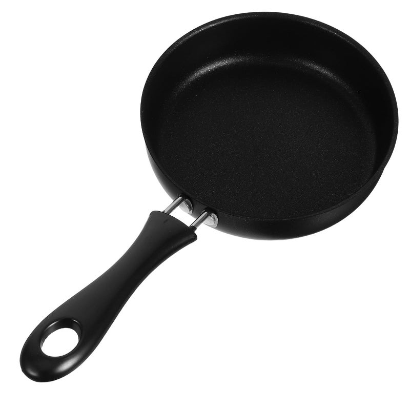 ibasenice Mini Non Stick Frying Pan Skillet With Handle Thickened Small Portable Breakfast Pancake Egg Pan For Induction And Gas Stove Black - Image 2