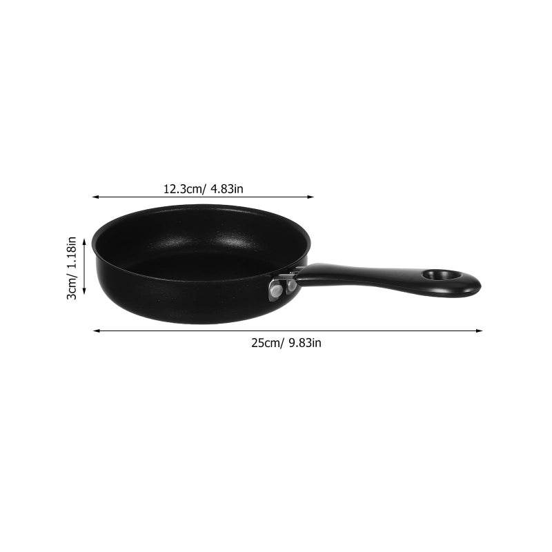 ibasenice Mini Non Stick Frying Pan Skillet With Handle Thickened Small Portable Breakfast Pancake Egg Pan For Induction And Gas Stove Black - Image 3