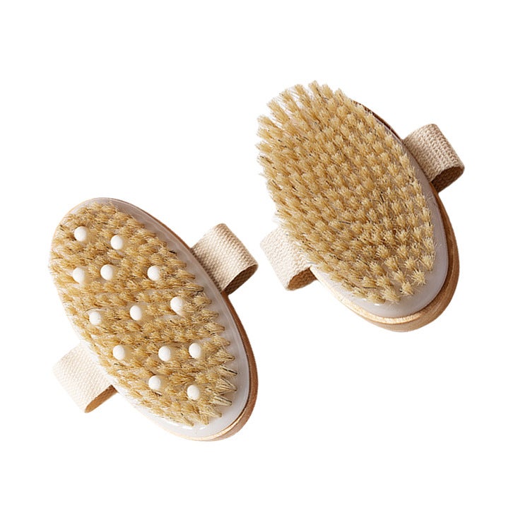 Bristle Bath Brush with Long Bamboo Handle - Image 4