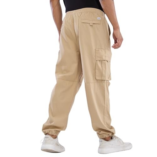 Spykar Khaki Regular Fit Cargo for Men (Size: 32)-MTRCG2BD024-Sand Khaki - Image 3