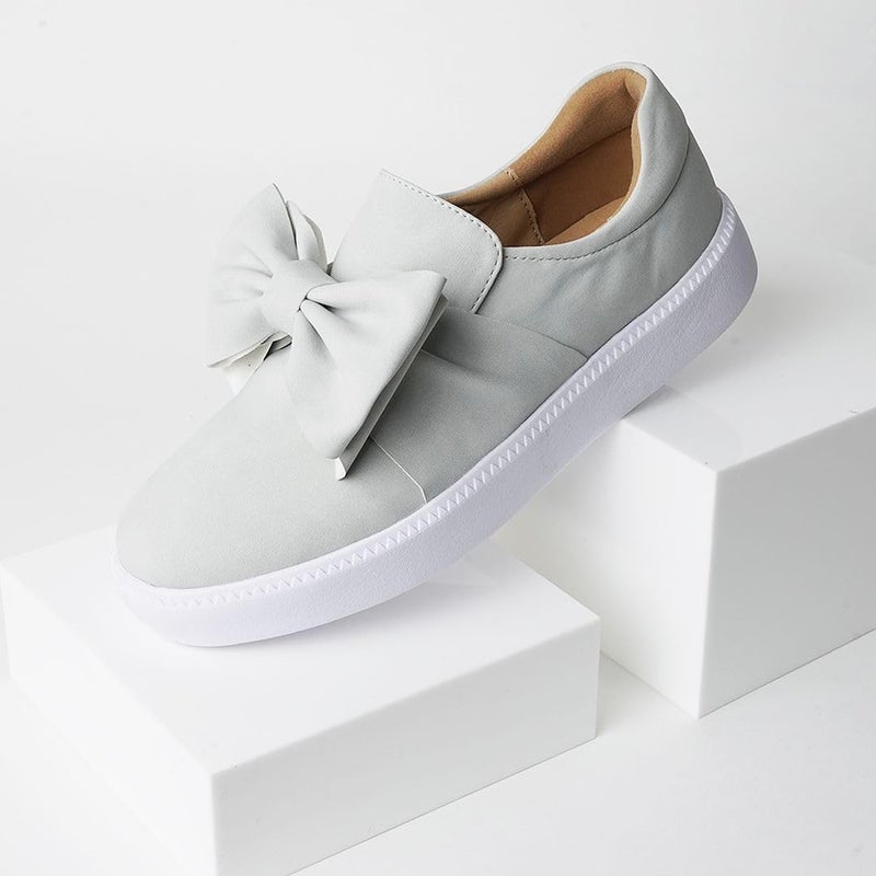J. Adams Wally Platform Slip-On Shoes for Women â€“ Comfortable Sneakers with Bow - Image 2