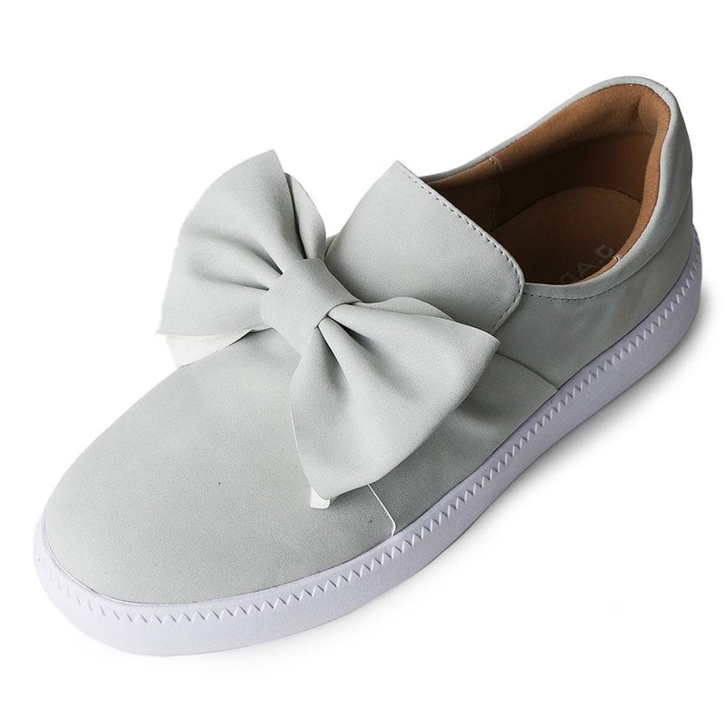 J. Adams Wally Platform Slip-On Shoes for Women â€“ Comfortable Sneakers with Bow - Image 4